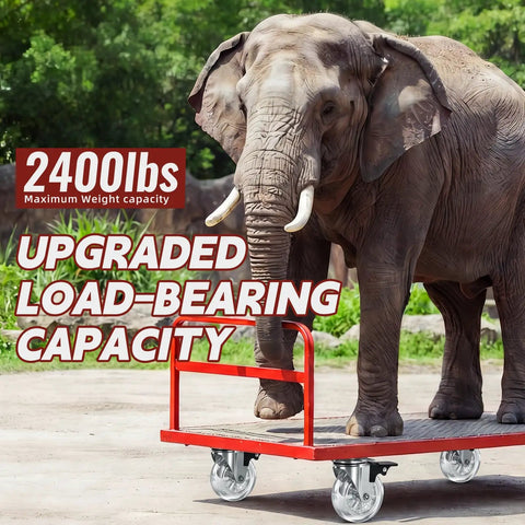 Set Of 4 Heavy Duty 4 Inch Transparent Polyurethane Swivel Casters With Lock Brake Quiet 360 Spin Rolls Like Butter On Hard Surfaces Top Shelf Upgrade For Furniture And Workshop Projects under 2400lbs elephant on cart.