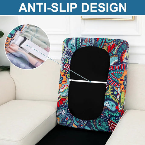 Cozy Ultra Stretch Sofa Cushion Covers For Indoor Outdoor Use, No Slip, Washable Slipcover with elastic straps and hooks