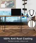 22 Inch Hairpin Table Legs Set Of 4 Heavy Duty Black Metal Furniture Legs For DIY Projects in modern living room scene