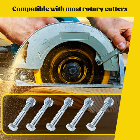 Rotary cutter with 8 Pack Grade 2 Beefy Shear Bolts With Nylock Nuts For Rotary Cutters And Tractors One Half Inch By Thirteen Pitch