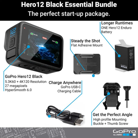 Premium Waterproof Action Camera Bundle With 5.3K60 Video And 27Mp Photos Rock Solid Stabilization for extreme sports accessories.