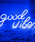 Good Vibes Neon Sign Wall Light for Bedroom Living Room Bar and Party Decor Neon LED Sign 19.68 Inch Bright Colorful 3D Art Mood Maker