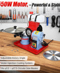 Badass Circular Saw Blade Sharpener And Electric Grinder with 550W motor for woodworking and blade restoration.