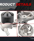 Close-up of Heavy Duty Engine Water Pump With Gasket Compatible For Subaru Legacy Impreza showing assembly and detailing.