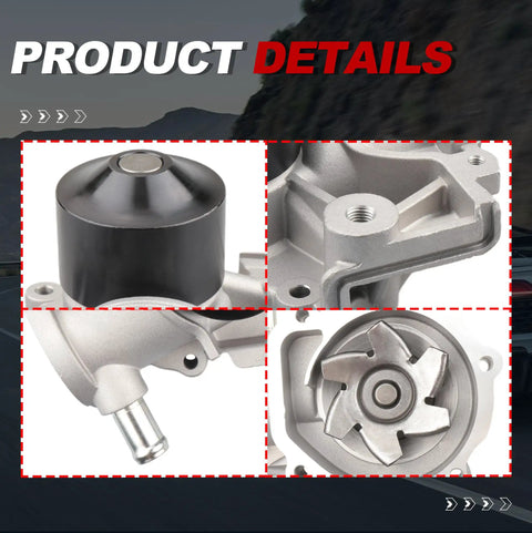 Close-up of Heavy Duty Engine Water Pump With Gasket Compatible For Subaru Legacy Impreza showing assembly and detailing.