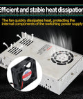 600W 24V DC Switching Power Supply Regulated All-In-One Converter with fan for heat dissipation in LED strip lights and more