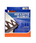 Electric Roof Heating Cable Kit RC120 120V 600W 120 Ft Black For Ice Dam Prevention Gutter And Roof Protection box front view