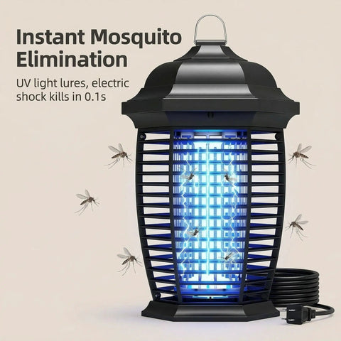 Powerful 20W 4200V Electric Bug Zapper For Indoor Outdoor Use With IPX4 Waterproof Design And 6 Foot Cord For Patio Garage