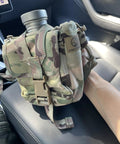 Titanium Canteen Mess Kit With 1100ml Capacity 37oz Includes 750ml And 400ml Stackable Cups MOLLE Carry Case with camouflage design