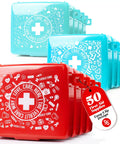 Grab And Go Pocket First Aid Kit With A Compact Hard Shell Case And 50 Essentials Per Pack For A Total Of 600 Medical Items In 12 Packs