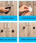 Step-by-step installation for Heavy Duty Four Pack Slide Bolt Locks For Fridge And Cupboards With Backup Keys.