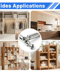 60 Pack 35mm Furniture Connecting Fittings with 6mm Thread Cam Lock Fasteners used in various home furniture designs.