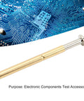 High Accuracy Round Pogo Pins Set Of 100Pcs For PCB Board Testing P156-E Test Probes on blue circuit board background