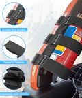 Badass Trail Tough Heavy Duty Black Nylon Fire Extinguisher Roll Bar Mount With Ultra Universal Hook Fastening Straps For Jeep Wrangler Off Road Rig Build showing adjustable straps and buckles.