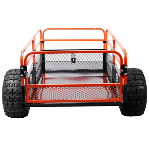 Heavy Duty Utility Trailer With 1500 Lb Load Capacity For Farm Hauling Lawn Mower And ATV UTV Towing Built From Solid Steel