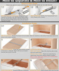 Six Pack 14 Inch Center Mount Drawer Slides Hidden Undermount Rails Heavy Duty Three Quarter Extension Bottom Glide Track Runners For Kitchen Cabinets Dressers And Chests Of Drawers installation guide