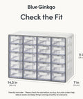 Small 20 Drawer Stackable Clear Organizer Cabinet For Hardware Beads Plastic Blocks Office And Craft Storage Gray Made In Korea with dimensions