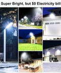 Beefy 600W Solar Street Light Outdoor illuminating driveways, parking lots, and garages, ultra-bright 60000LM, night scenes