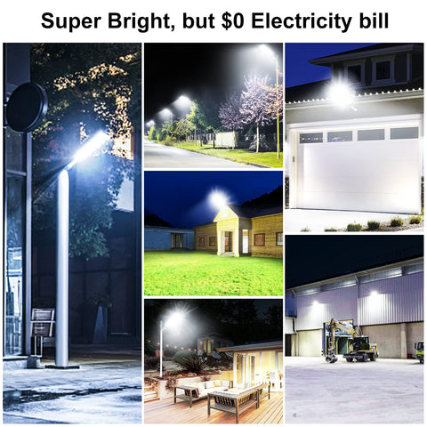 Beefy 600W Solar Street Light Outdoor illuminating driveways, parking lots, and garages, ultra-bright 60000LM, night scenes