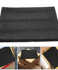 Black Foam Storage Box With Sponge Padding For Electronics And Household Items, shown with impact resistant cushioning foam inserts