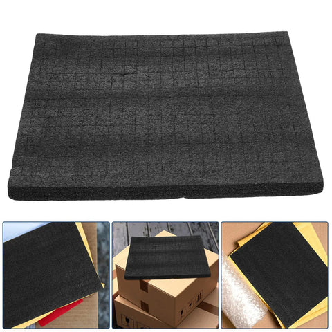 Black Foam Storage Box With Sponge Padding For Electronics And Household Items, shown with impact resistant cushioning foam inserts