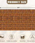 Product size diagram of Natural Reed Fencing Roll 4 By 16 Ft Handwoven Bamboo Privacy Screen, showing 4 ft x 16 ft dimensions.