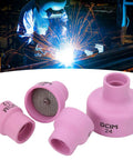 Ultimate Garosa Ceramic Welding Cup Set With Alumina High Temp Resilience For WP17 18 And 26 Torch Gear, four pink ceramic cups.