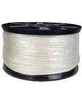 Three Sixteenth Inch Nylon Rope On A 1000 Foot Spool, Solid Braid Utility Cord, depicted on a black spool, indoor and outdoor use