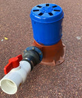 Micro Hydroelectric Generator 1500W 220V Water Turbine with copper core coil, thick cast iron shell on red gravel surface