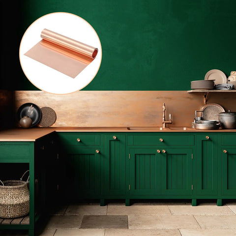 8 Inch Copper Flashing Sheet Roll 99.9 Percent Pure Copper Strip for kitchen backsplash