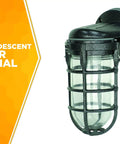 Wall Mount Light in Hammered Black Finish with Die Cast Aluminum Cage Built Tough 100 Watt Incandescent Rugged Indoor Outdoor Use