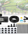 66Ft Drip Irrigation Kit With Timer No Fuss Hands Free Automatic Garden Watering System With Flexible 360 Degree Bendable Hose