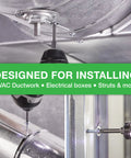 Size 10 X 1 Inch Metal To Metal Low Profile Self Drilling Screws equipped with T20 Star Drive installing HVAC ductwork and electrical boxes.