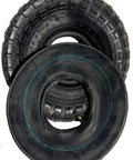 Heavy Duty Tire And Inner Tube Set For 4.10/3.50-4 Tires Fits 3.00-4 On 10 Inch Wheels With 4 Inch Rim Kit, top view