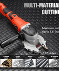 Heavy Duty 2100 W Brushless Electric Rebar Cutter With 110 Mm Blade on textured surface, designed for cutting steel rods up to 1.37 inches.