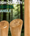 Two Pack 35 Inch Wooden Axe Handle Replacement with Oval Eye Long Curved Replaceable Handle for Pickaxe Axe Hammer Mattock Heads