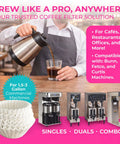 Extra Large Commercial Coffee Filters 12.5 x 4.5 For 1.5-3 Gallon Brewers No Ground Overflow And Big Batch Brewing Fits 13 x 5 Brew Baskets For BUNN Bloomfield Curtis Fetco Cafes And Restaurants Bulk Pack