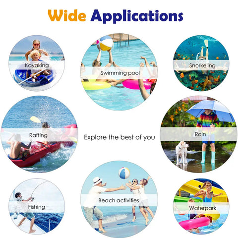 Various activities for 50 Pack Clear Waterproof Phone Pouches With Adjustable Lanyards, Universal Dry Bags, 10 Colors