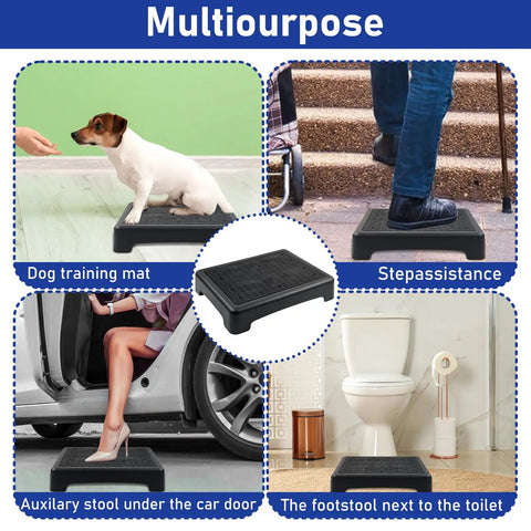 Portable Dog Training Platform with Non Skid Surface for Small Dogs 17 Inch by 13 Inch by 3.14 Inch shown in various uses