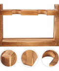 Hydroponic Plant Stand With Two Vintage Glass Vases And Wooden Frame For Desktop Water Planter At Home Office A Dope Propagation Terrarium Station For Indoor Plants And Beautiful Floral Displays, showing wooden frame details.
