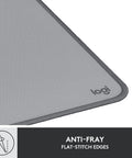 Studio Series Desk Mat Large Extended Desk Pad With Anti Slip Base Spill Resistant Durable Design Soft Cloth Surface Mid Gray