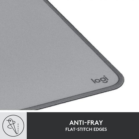 Studio Series Desk Mat Large Extended Desk Pad With Anti Slip Base Spill Resistant Durable Design Soft Cloth Surface Mid Gray