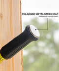 Duct Slitter Demolition Driver 5 16 Inch Bit With 6 Inch Blade For HVAC, oversized strike cap in handle close-up