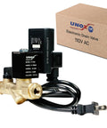 Automatic Timed Tank Drain Valve For Air Compressor Half Inch To Quarter Inch NPT 110 To 120 Volt AC With Six Foot Plug Cable