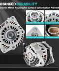 130A 12V Replacement Car Alternator For Nissan Altima 2007-2010 Murano 2009-2014 Maxima 2009-2010 Quest 2011-2017 V6 3.5L