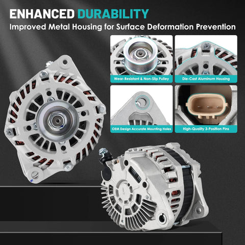 130A 12V Replacement Car Alternator For Nissan Altima 2007-2010 Murano 2009-2014 Maxima 2009-2010 Quest 2011-2017 V6 3.5L