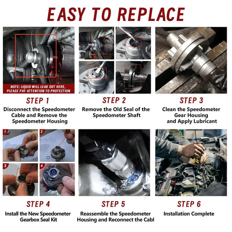 Installation steps for Speedometer Gear Housing Seal Kit For 700R4 And 4L60 Transmission Restore Odometer Accuracy Stop Leaks