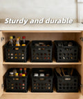 Durable Plastic File Crate With Ergonomic Handles For Letter And Legal Size Documents, Space Saving Modular Stackable Storage Bin.