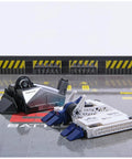 Hella Entertaining BattleBots Arena Remote Control Robot Building Kit With Twenty Plus Pieces Boss Level STEM Project For Girls Boys Seven Plus Totally Sick Combat Action Set with two robots on arena floor.