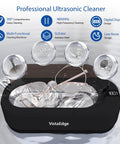 Pro Grade Ultrasonic Cleaner For Jewelry And Glasses With 48KHz Frequency 350ml Stainless Steel Tank Digital Touch Display
